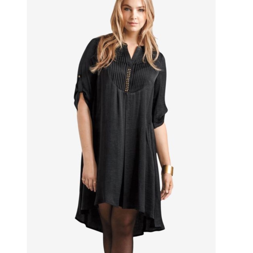 Ellos black Studded Tunic Dress - NWOT, Size 18/20